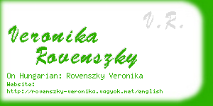 veronika rovenszky business card